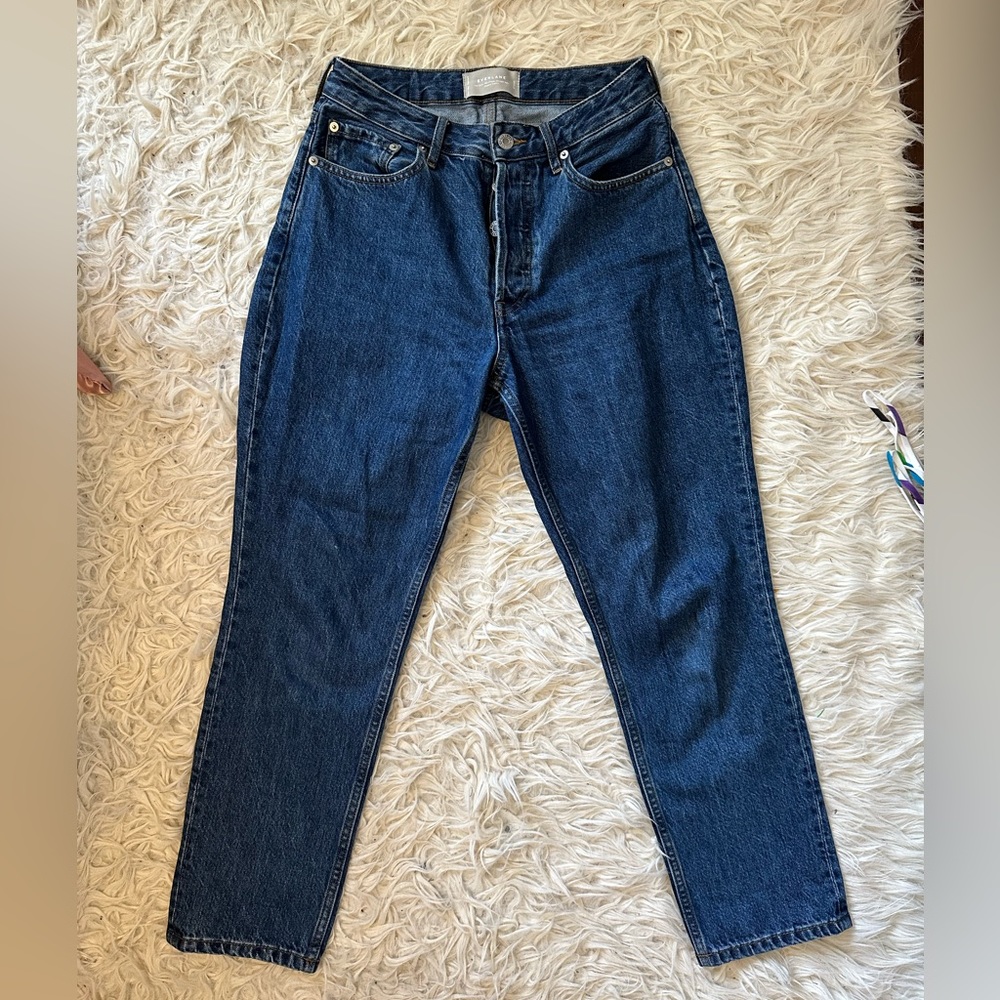 Everlane Curvy 90’s Cheeky Jeans 27 crop deep Atlantic wash - Picture 3 of 6